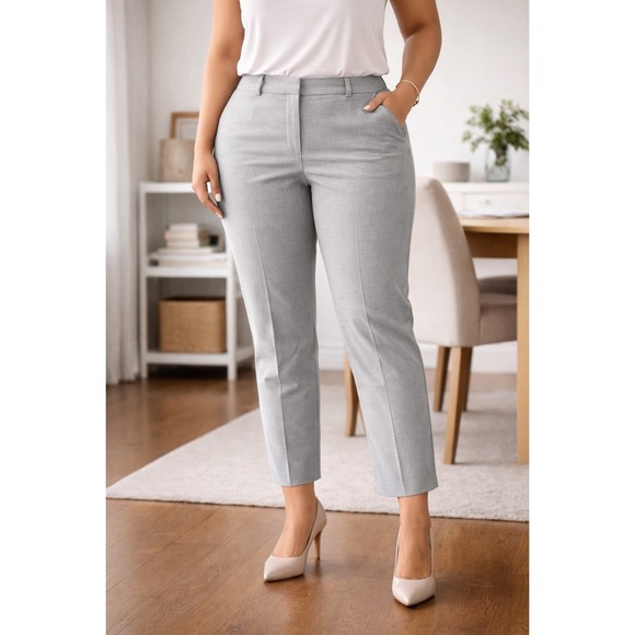 Banana Republic Pants - Banana Republic Women's 12 Curvy Avery Gray Ankle Dress Pants Stretch Business